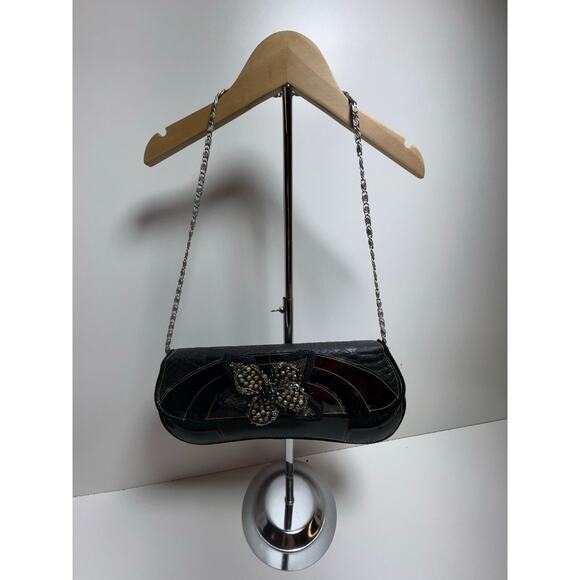 Vintage Mary Frances Designer Beaded Handbag Black Evening OK 0973628 - Picture 2 of 10